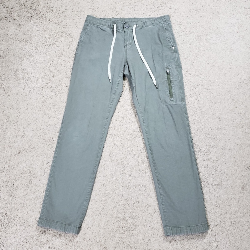 Vuori Pants Women M Green Ripstop Climber Stretch Joggers Drawstring Pockets